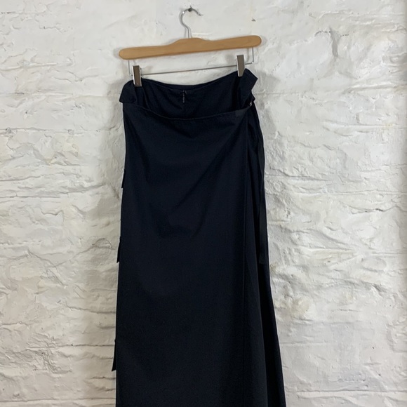 Cop.Copine Cargo Detail Wrap Skirt over wide leg cropped pants Vintage - Picture 4 of 6